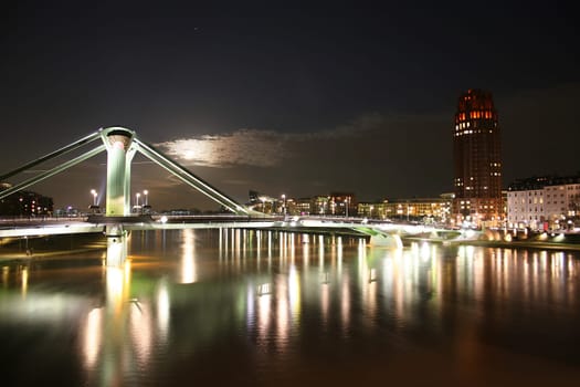 Flößerbrücke in Frankfurt with Main