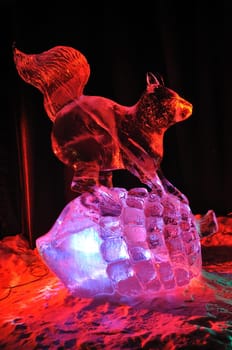 Squirrel Ice Sculpture