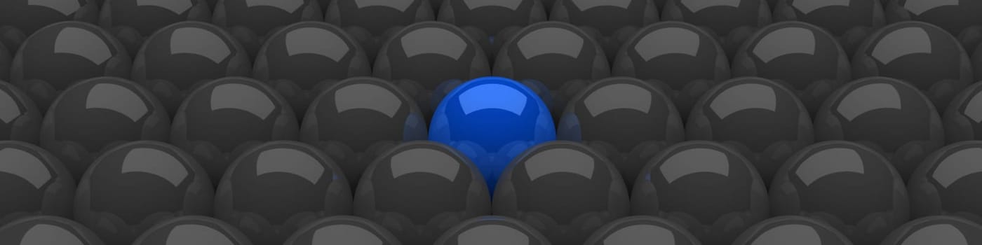 3D Balls Blue Black 03