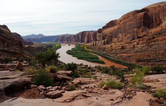Moab Rim Jeep Trail above Colorado River