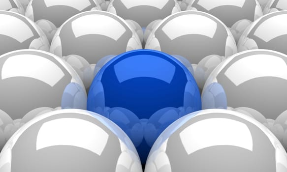 3D Balls Blue White 01