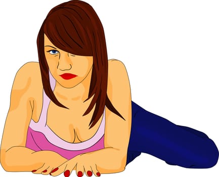 women lying