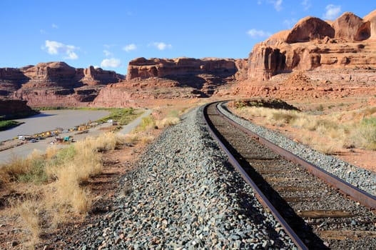Potash Railroad through Sandstone Canyon
