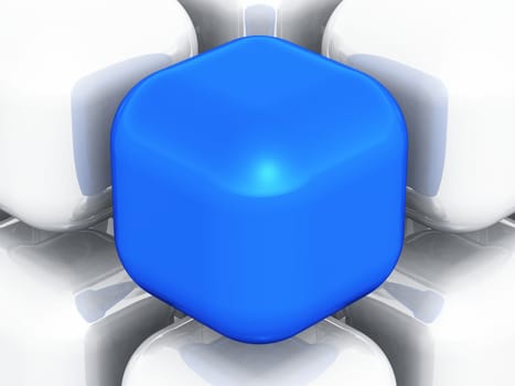 Blue cube 22