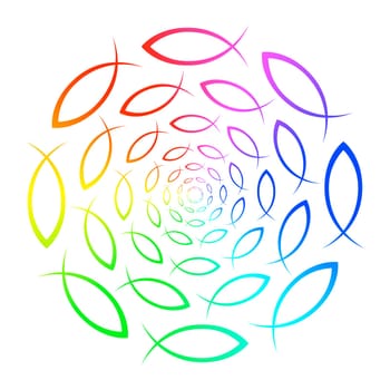 Rainbow - ICHTHYS Mandala