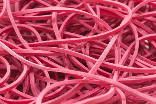 Red Rubber Bands Background