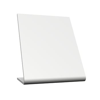 3D Blank Table Sign - White