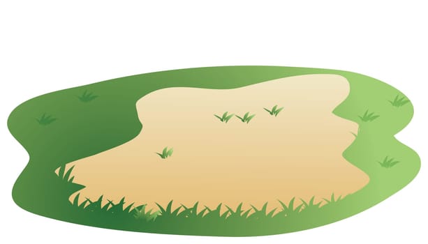 green lawn and grass