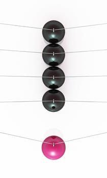 Swing from above - pink black
