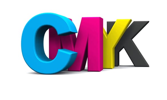 3D CMYK Letters 02