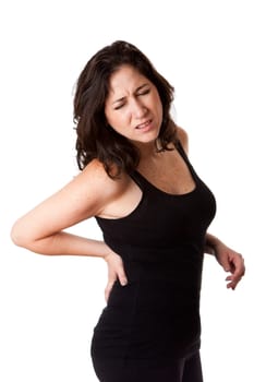 Woman with back injury