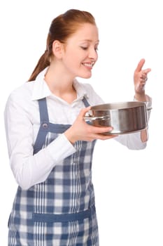 Woman with cooking apron