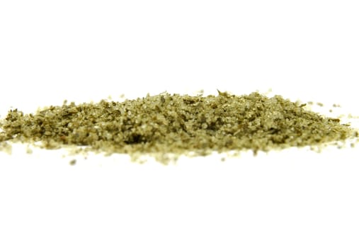 Wild garlic salt on white