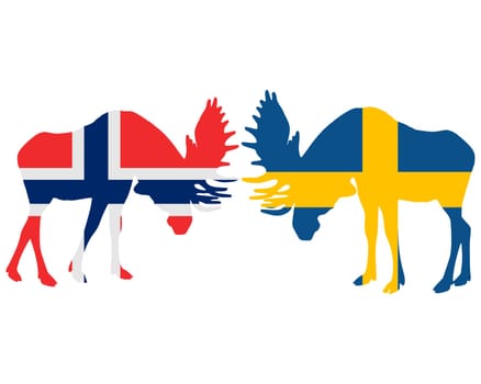 Fighting moose