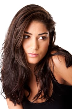 Face of beautiful brunette