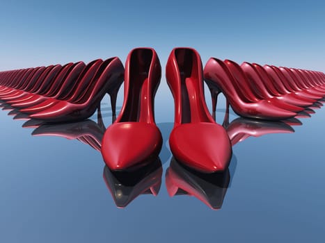 Women's Shoe Parade - red blue 02