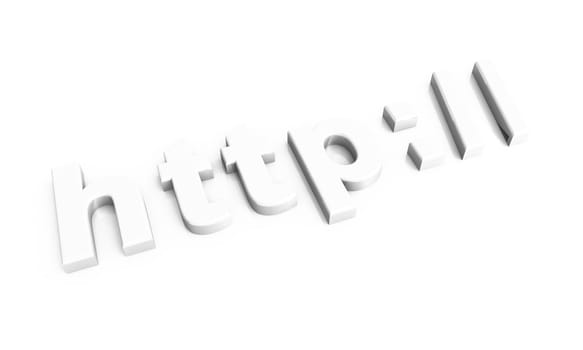 3D Text - http - Isolated