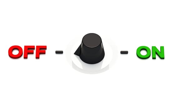 3D Knob - red black green - OFF
