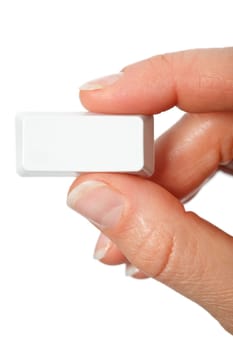 Blank rectangular button