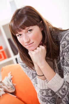 woman resting at home