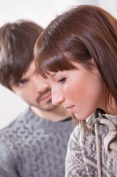 unhappy and sad couple
