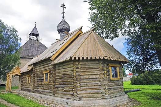 Ancient Russian loghouse church