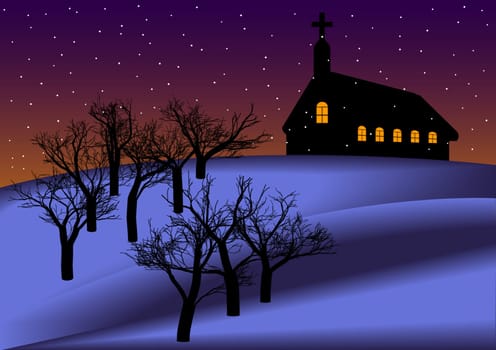 Night Christmas Backround