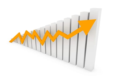 3D Diagram Orange High