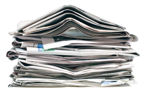 Pile of old newspapers