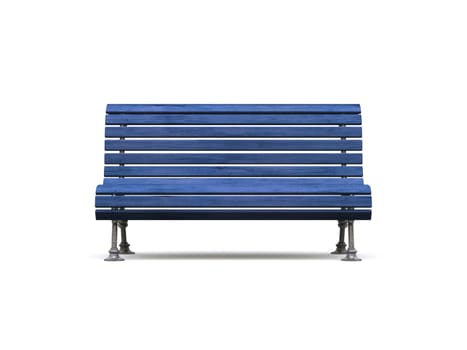 The old park bench blue