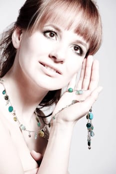 Woman with necklace