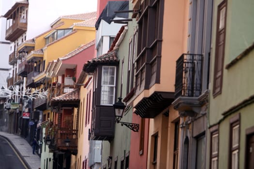 typical balconies in Puerto de la Cruz