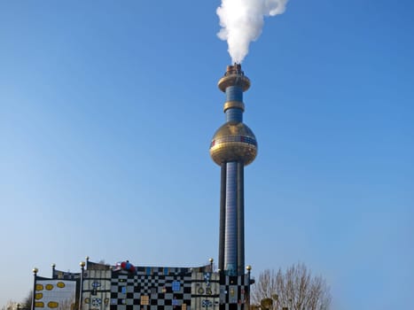 Spittelau waste incineration plant in Vienna