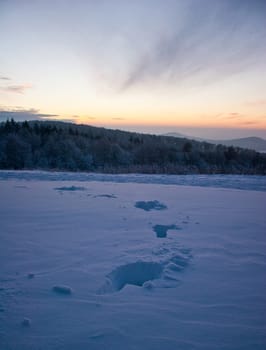 Snow staggering on the Essigberg Kassel
