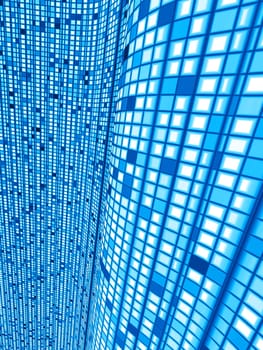 Blue Matrix Wave Background 02
