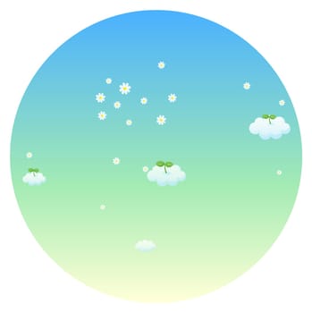 cloud flower and leaf