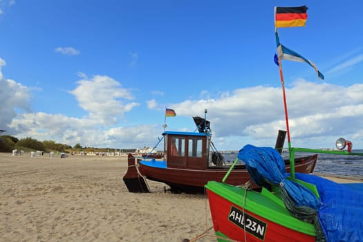 Fishing boats on the beach of the Baltic Sea. Fishing Boats on the beach of the Baltic Sea.