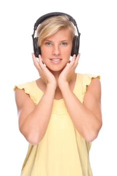 Woman with headphones