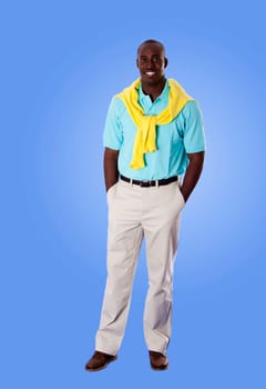 Happy African American business man