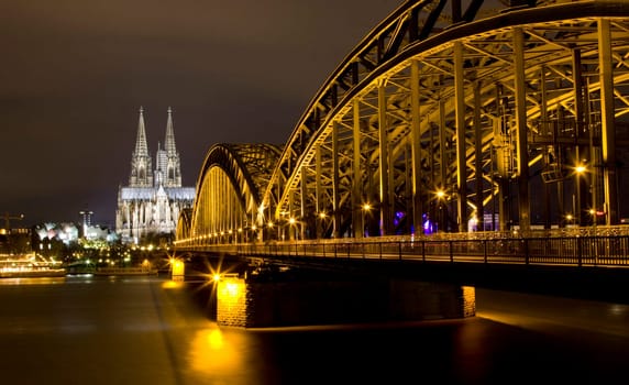 Rhine River and Dom of Cologne, Germany