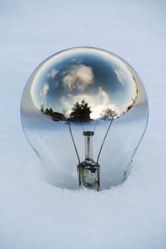 old light bulb put on ice?