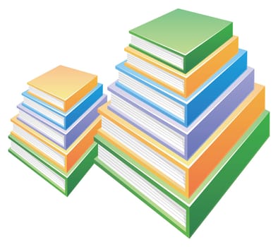 two Pile of  books
