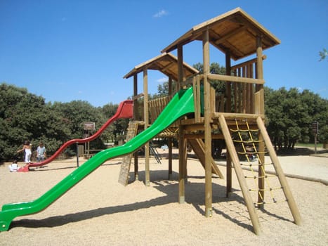 slide in a children playground