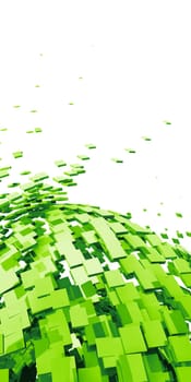3D Background - Green Cyberspace
