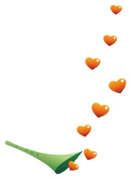 trumpet and heart