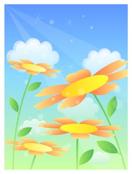 cloud and flower