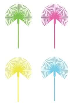 fan-shaped leaves
