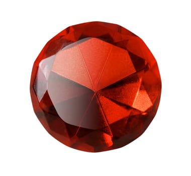 red gem isolated