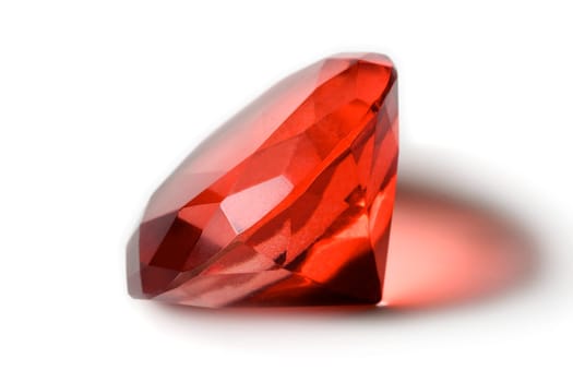 red gem isolated