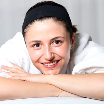 Relaxed young woman having spa treatment
